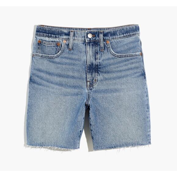 Madewell High-Rise Mid-Length Denim Shorts in Bingley Wash: TENCEL Denim Edition - Picture 7 of 8